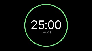 25 Minute Countdown Timer with Alarm  iPhone Timer Style [upl. by Silyhp368]