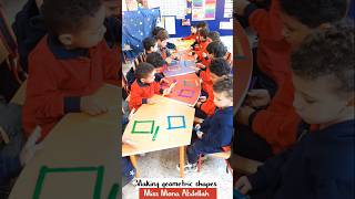 Making a Geometric shapes 🟨🔺️ kindergarten shapes Geometricshapes triangle square rectangle [upl. by Sheila]