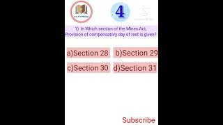 Mines Act MCQs 13112024 [upl. by Seltzer435]