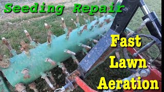 Lawn Renovation Fail  How To Repair  Aeration and Seeding [upl. by Thin]