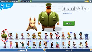 Subway Surfers  Guard and Dog Unlocked Update Mod  All Characters Unlocked and All Boards Gameplay [upl. by Dnalwor]