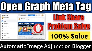 How to Add Open Graph Meta Tag in Blogger  Increase Blog Traffic by OG Tag Blogging [upl. by Eidassac631]