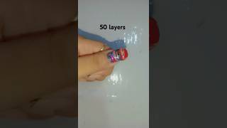 50 layers of nail polish nails naildesignsnailtutorial viralvideo like love shorts challenge [upl. by Idner387]