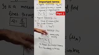 some important terms used in the magnetism part2  matter and magnetism class 12 [upl. by Dunston]