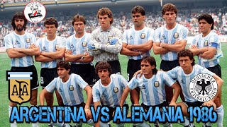 FINAL MÉXICO 86 ARGENTINA CAMPEÓN  ARGENTINA vs ALEMANIA PARTIDO COMPLETO 1986 [upl. by Eyeleen]