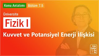 Üniversite Fizik I  Bölüm 75 Kuvvet ve Potansiyel Enerji İlişkisi [upl. by Marillin]