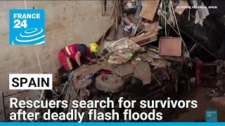 Rescuers search for survivors after deadly flash floods • FRANCE 24 English [upl. by Doti189]