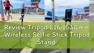 Review Tripod L16 1530mm Wireless Selfie Stick Tripod Stand Foldable Monopod for Gopro Action Camer [upl. by Rey]