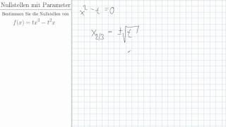 Nullstellen mit Parameter [upl. by Alliuqat989]