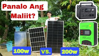 200W Solar Panel VS 100w solar panel [upl. by Jarad737]