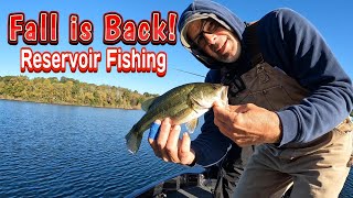 Fall is Back Bass Fishing on the Reservoir [upl. by Chauncey]