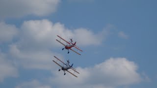 4K AeroSuperbatics Wingwalkers at Duxford summer airshow 2023 [upl. by Velleman]