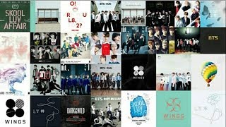 Total ALBUM release by BTS details with ALBUM ART 2013 to 2018 [upl. by Gregorio]