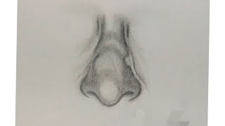 How to draw nose with pencil [upl. by Bunde]