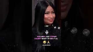 Nicki Minaj HAD Stephen Colbert READY to RISK IT ALL 😭🙏 [upl. by Enttirb]