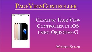 How to create Page View Controller in ObjectiveC [upl. by Cire]