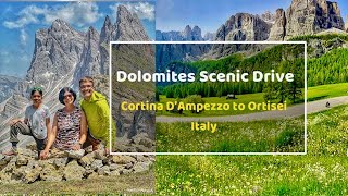 Dolomites Scenic Drive 4k Italy  Cortina DAmpezzo to Ortisei  Europe Travel 2024 [upl. by Stubbs]