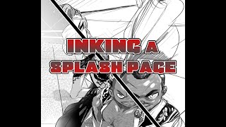 How to ink a manga splash page Live art session [upl. by Pessa141]