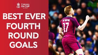 Best Ever Fourth Round Goals  🧠 KDB Rooneys Curler amp Sinclairs Bicycle Kick  Emirates FA Cup [upl. by Stempien]