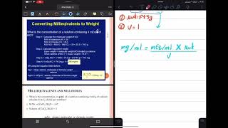 MILLIEQUIVALENTS MILLIMOLES [upl. by Eelsha320]