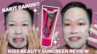 KISS BEAUTY SUNSCREEN SPF 90  HONEST REVIEW BAKIT NAMAN GANITO ANO AKO WHITE LADY [upl. by Kcinnay534]