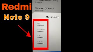 REDMI NOTE 9 FIX REPAIR IMEI amp BASEBAND RESTORE NVRAM ORIGINAL IMEI DONE GSMBD24 [upl. by Lune102]