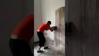 The process of removing paint from the wall [upl. by Obeded278]