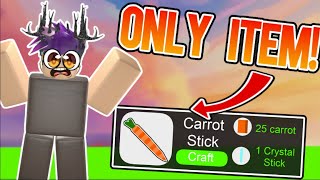 The Carrot Stick ONLY Challenge Roblox Booga Booga [upl. by Aisset493]