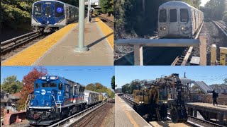 Railfanning staten island railway with laser trainhirail and r211s [upl. by Hali655]