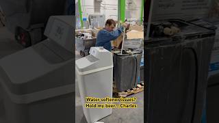 Charles working on taking parts off a water softener to fix another one watersoftner [upl. by Yroger942]