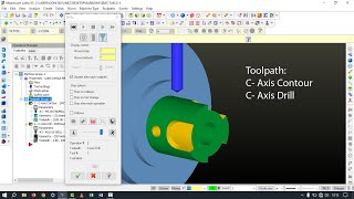 MasterCam X5  CAxis Contour and Drill From Solid Model STP 2 [upl. by Ana939]