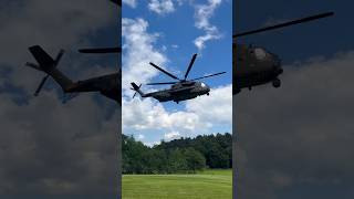 Enjoying the heavy downwash of the mighty German Air Force CH53GS helicopter😎 [upl. by Aray]