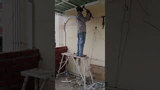 Split ac pipe fitting how install ac unit how is lg ac installed lg ac installation [upl. by Ilek]