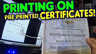 PAANO MAG PRINT SA PRE PRINTED CERTIFICATES BHENTEC [upl. by Edalb]