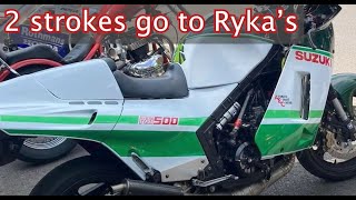 Onboard Suzuki RG500  2 strokes go to Rykas [upl. by Centonze]