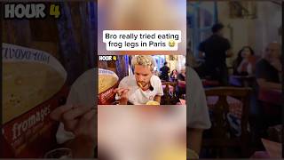 MattandMike eat frog legs in Paris 😂 mattandmike paris foodchallenge [upl. by Snow]