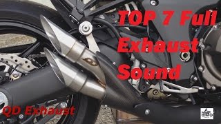 Top 7 Full Exhaust Sound Kawasaki Z1000  QD Exhaust Akrapovic Austin Racing Yoshimura [upl. by Scriven]