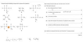 Organic Chemistry O Level  Q1 Paper 22 MJ 2021  CHEM 5070 Past Papers [upl. by Yenetruoc]