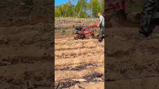 Cultivated land ploughing microtillage machine ditching machine 👏👏 [upl. by Culhert]