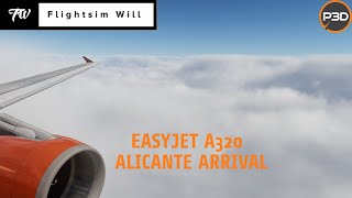 P3D V5 FSLabs Easyjet A320  Alicante Arrival [upl. by Lauraine]