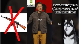 TGC Board Member says Jesus gave up His rights therefore we should give up 2nd Amendment [upl. by Nonnaer]