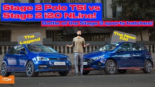 Stage 2 VW Polo TSI vs Stage 2 Hyundai i20 NLine  Battle of the Stage 2 sports hatches in India [upl. by Legin]