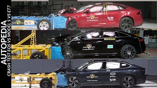 2024 Crash Test  Mercedes Benz EQS vs Tesla Model S vs NIO ET7 [upl. by Kurland]