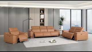 DivanItalia 9762 6Piece Leather Power Reclining Sofa Set with 6 Power Recliners  Assembly Video [upl. by Eyot]