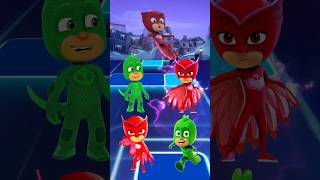 PJ Masks  Gekko 🆚 Owlette 🆚 Gekko 🆚 Owlette X Dance Song Tiles Hop EDM Rush shorts [upl. by Haywood]