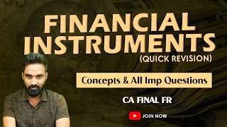 Financial Instruments Revision  with Questions  CA Final FR [upl. by Analart]