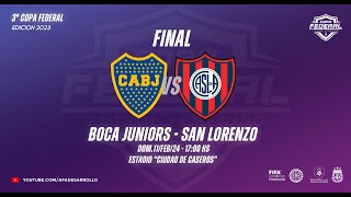 Copa Federal  Boca Juniors vs San Lorenzo  Final [upl. by Arlee288]