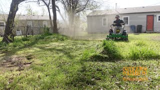 THERAPEUTIC Tall Grass Mow  1st MOWING 2024  42quot John Deere Z315E [upl. by Eremahs]