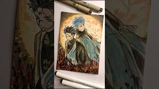 Gojo x Sukuna drawing fanart✨ gojosatoru sukuna ryomensukuna jujutsukaisen animedrawing shorts [upl. by Ottinger]