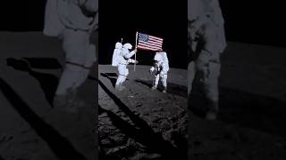 BeyondAtom  Apollo 14 Raising a US Flag on the Moon Shorts [upl. by Ollopa]